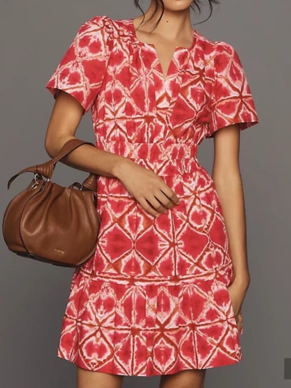 NWT Anthropologie Somerset Mini Dress, Coral, Red, Pink, Medium